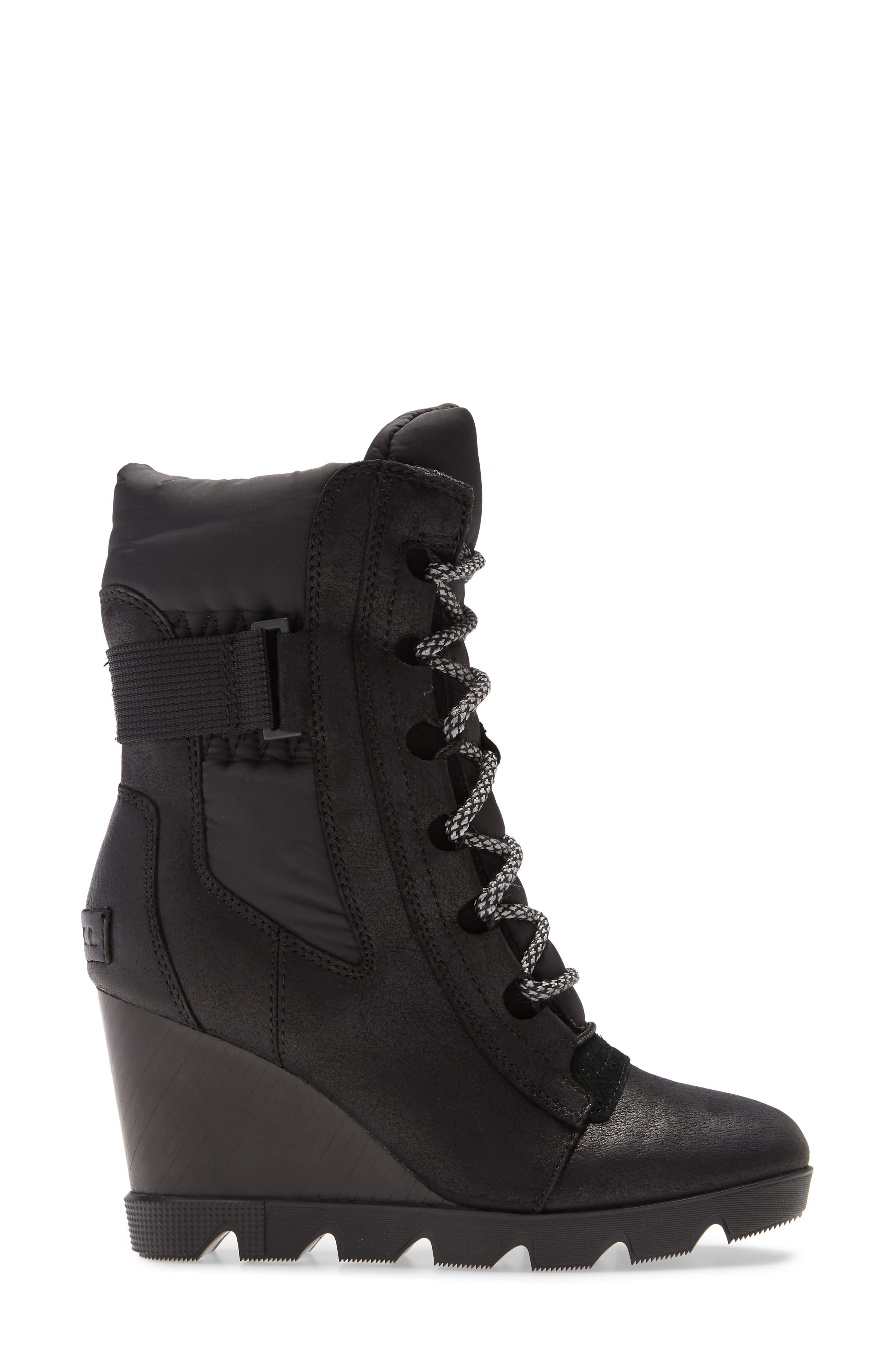 SOREL Joan Uptown Mid Waterproof Wedge Bootie, Alternate, color, 