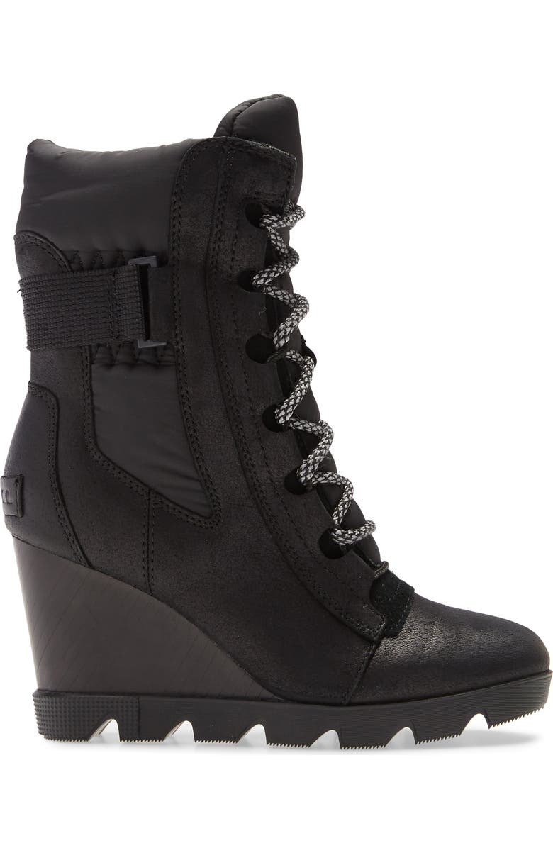 SOREL Joan Uptown Mid Waterproof Wedge Bootie, Alternate, color,