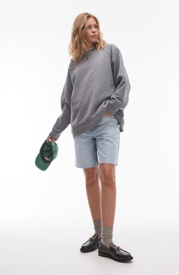 Topshop Oversize Raglan Sweatshirt