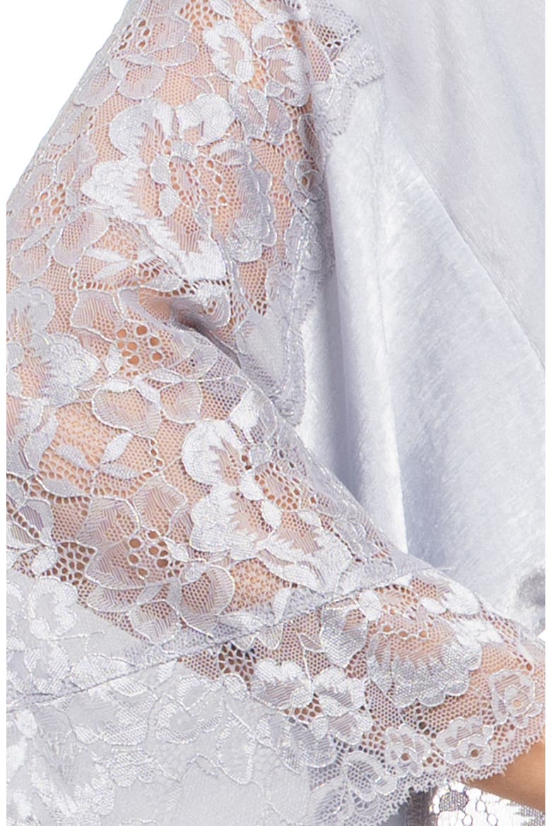 Lace Wrap Robe, Alternate, color, SILVER