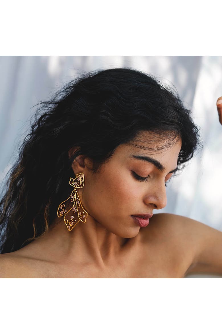 SAMA EARRINGS, Alternate, color, Gold Plated