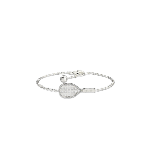Pascal The Tennis Bracelet, White Diamond Halo