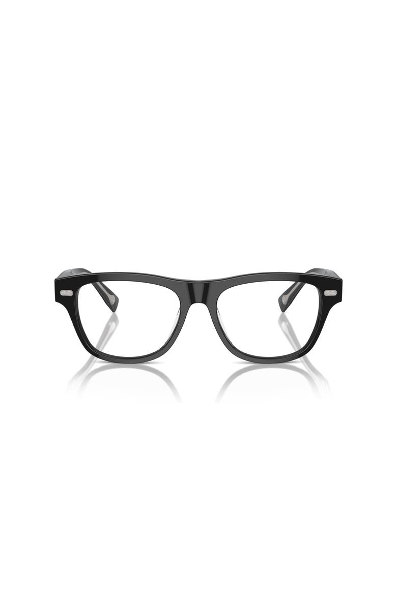 Brunello Cucinelli 54mm Rectangle optical glasses, Alternate, color, Black