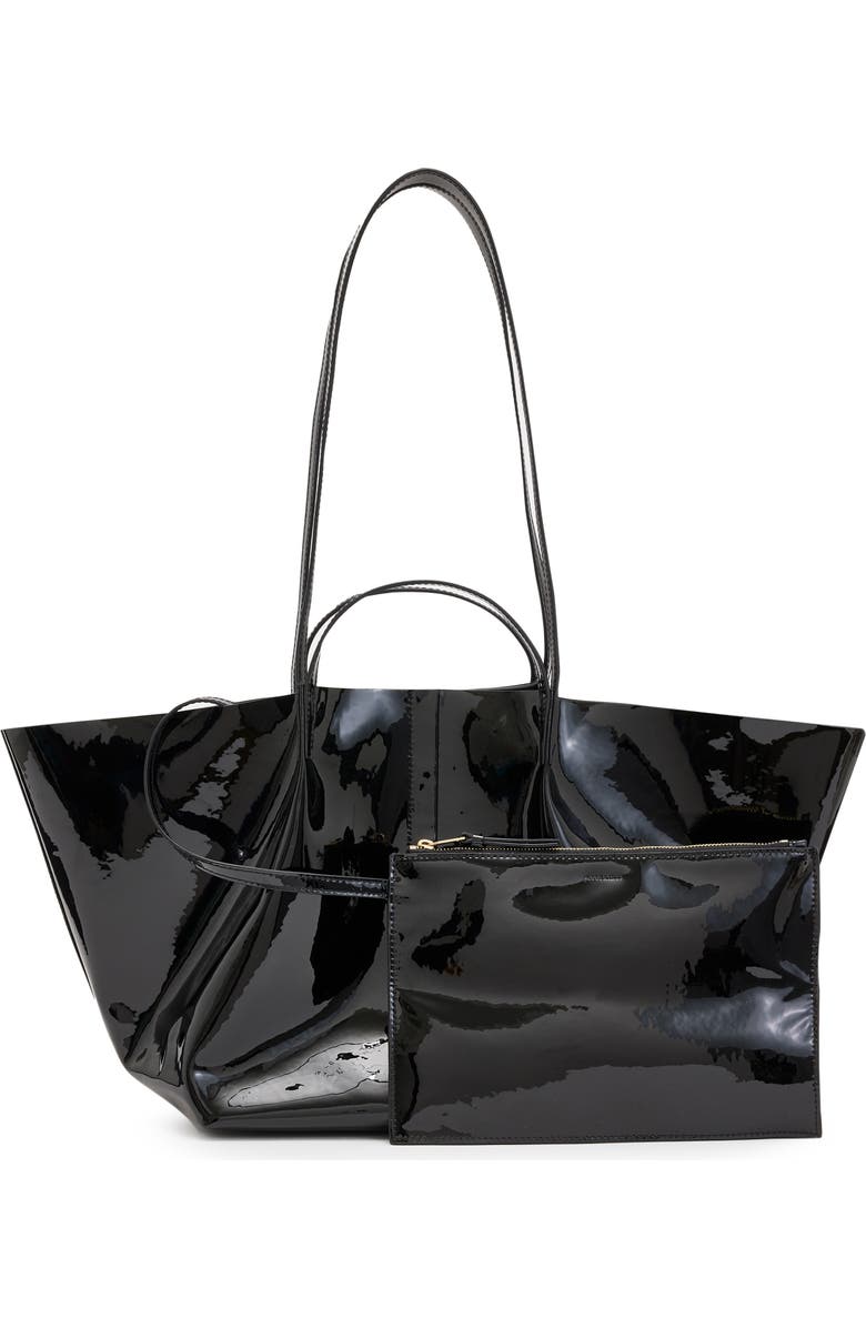 AllSaints Odette East/West Leather Tote, Main, color,