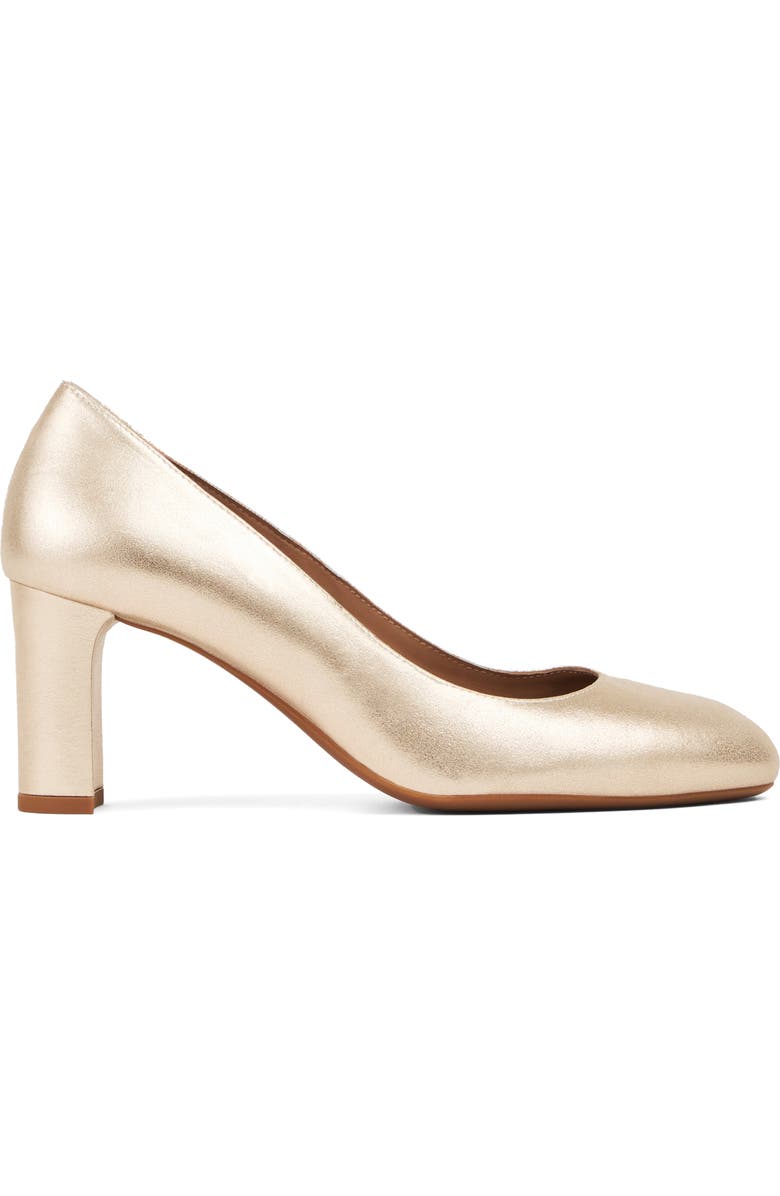 LK Bennett Winola Block Heel Pump, Alternate, color, Gold