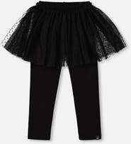 Deux par Deux Leggings with Tulle Skirt