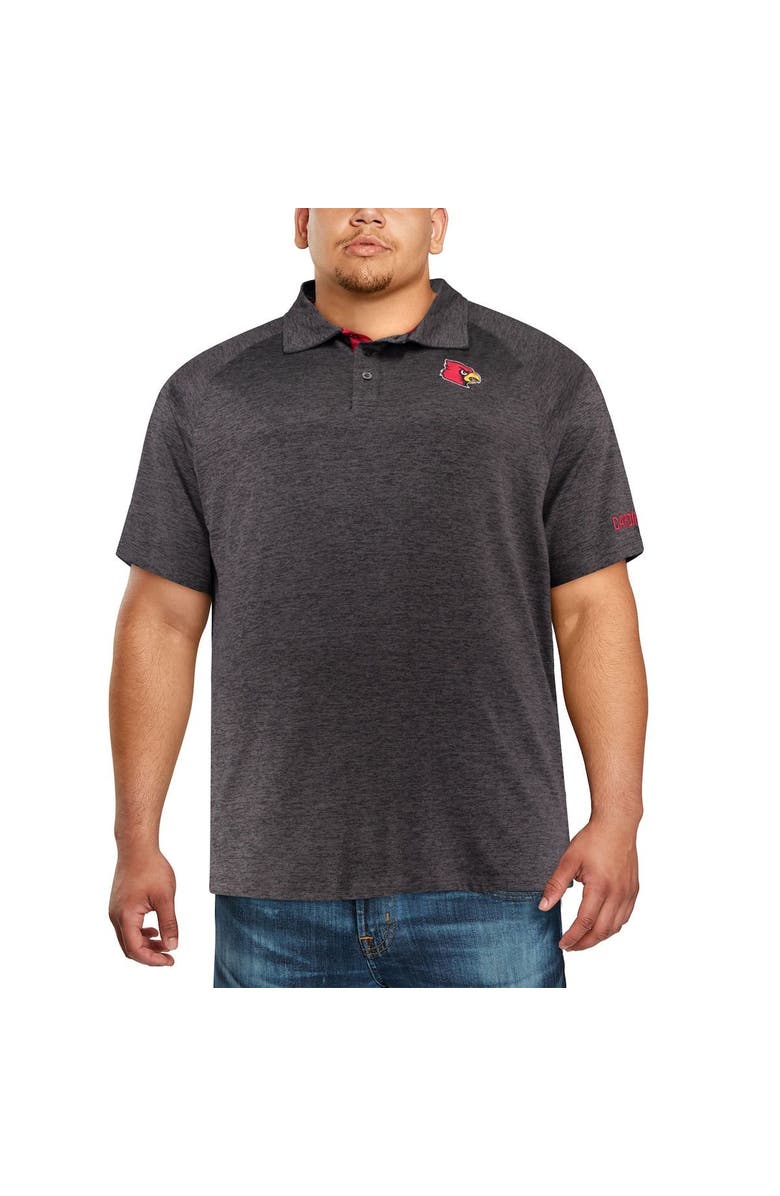 COLOSSEUM Men's Colosseum Black Louisville Cardinals Big & Tall Down Swing Polo, Alternate, color, Black