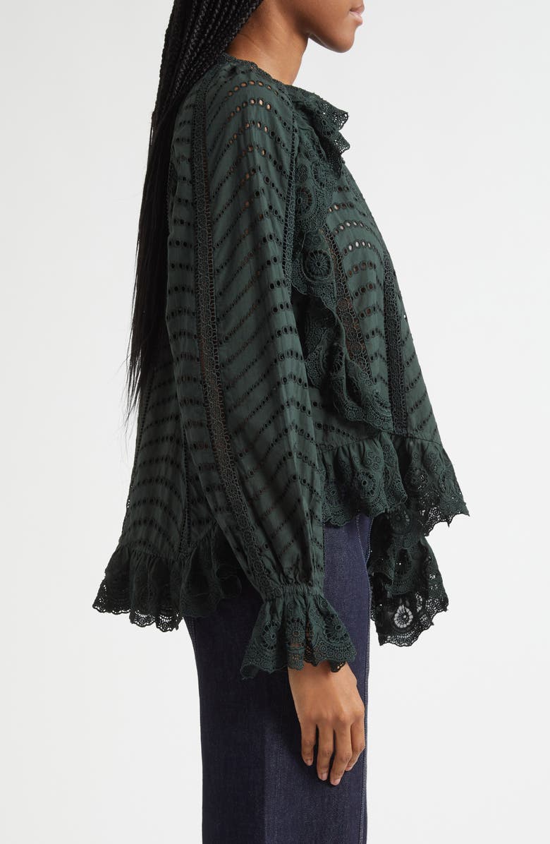 Marcella Eyelet Ruffle Top