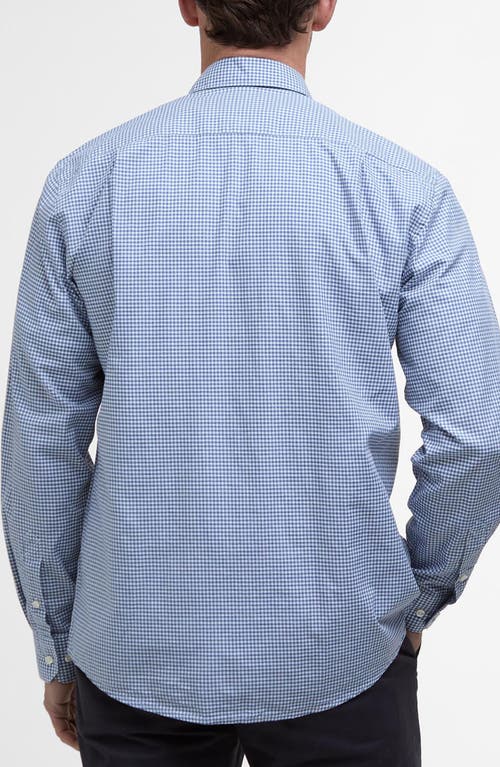 Barbour Finwell Tailored Fit Gingham Button-down Shirt In Sky