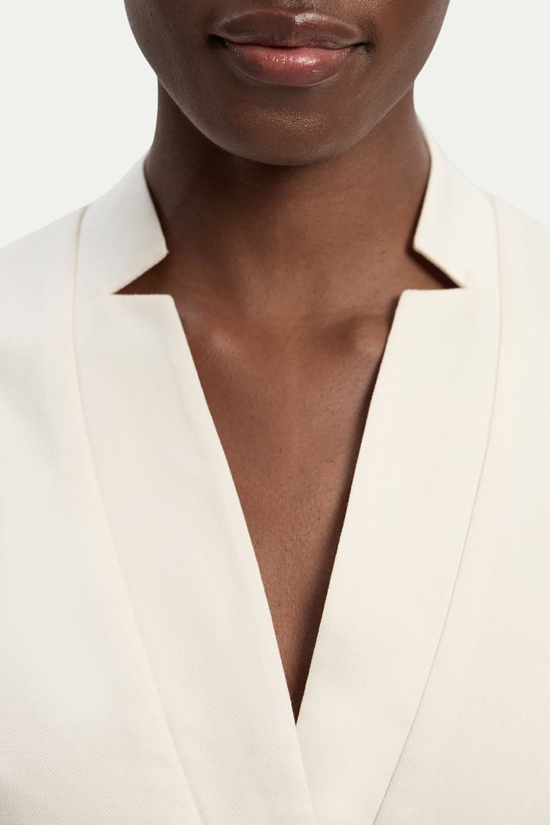 Tailored Linen Wrap Maxi Dress, Alternate, color, Ivory