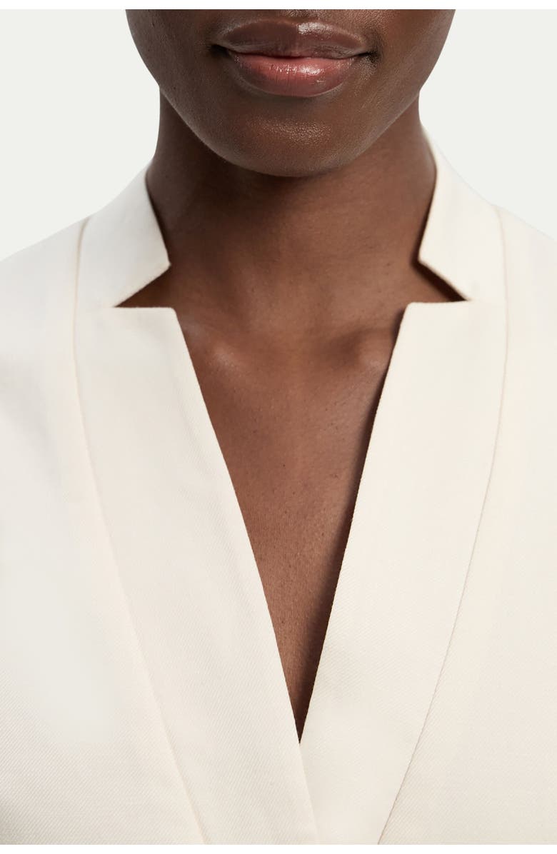 Karen Millen Tailored Linen Wrap Maxi Dress, Alternate, color, Ivory