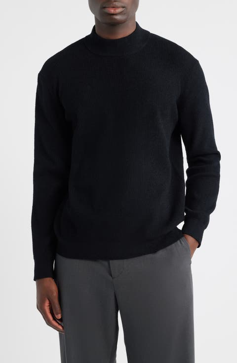 Davy 6429 Ribbed Mock Neck Sweater