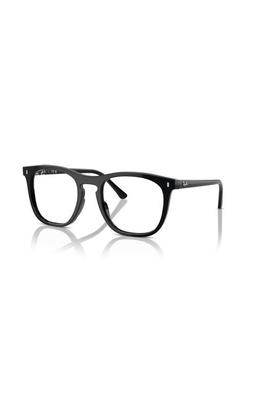 Ray Ban Ray-ban 53mm Square Optical Glasses In Black