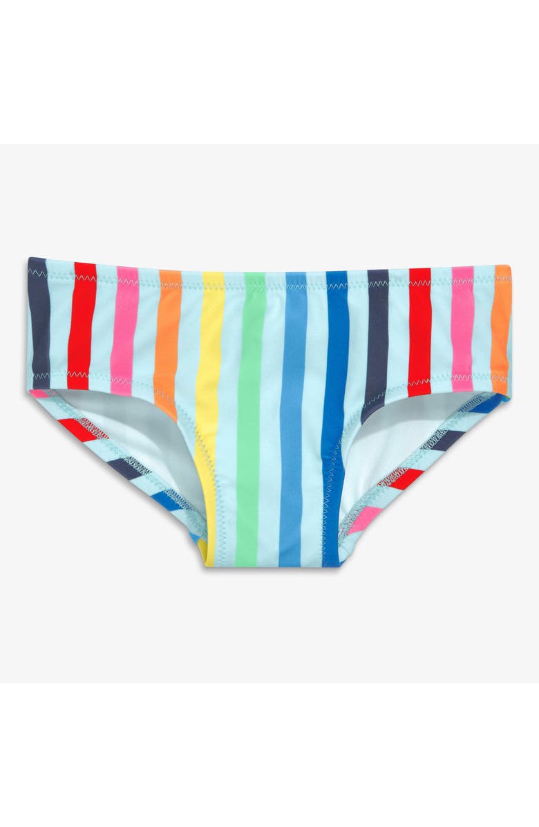 Primary Kids Swim Bikini Bottom In Rainbow Sky Stripe, Main, color, Mist Spring Stripe