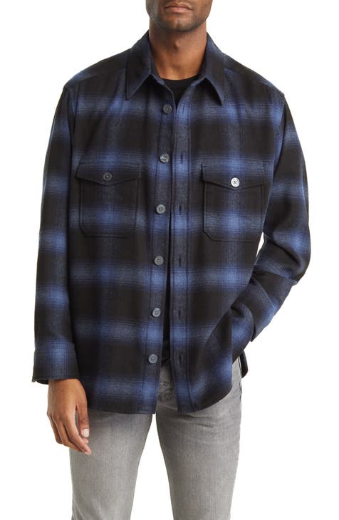 Rotation Plaid Patch Pocket Button-Up Shirt