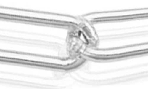 Adornia Tarnish Resistant Silver Plated Chunky Paper Clip Chain Bracelet In Silver