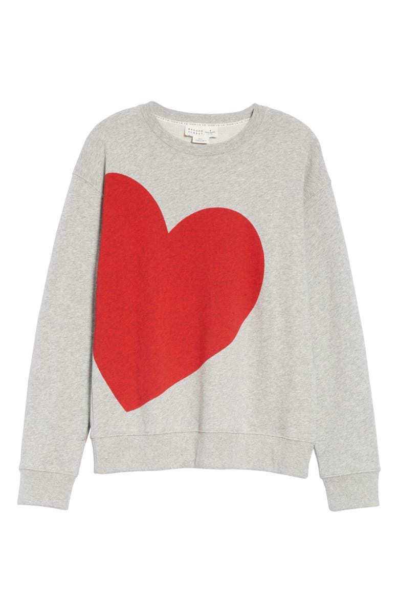 Kate Spade New York heart sweatshirt, Alternate, color, 