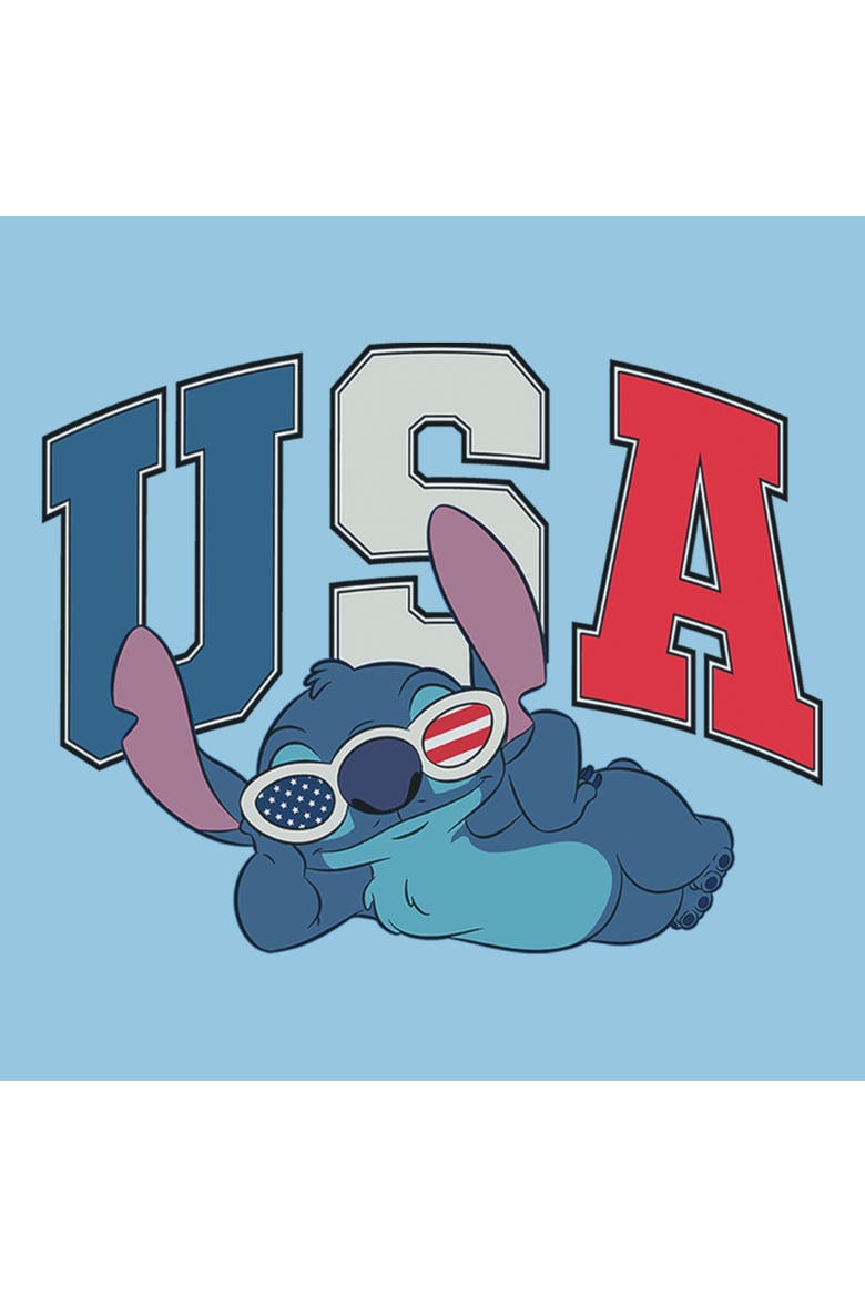 Boy's Lilo & Stitch USA Cool Sunglasses  Graphic T-Shirt, Alternate, color, Light Blue
