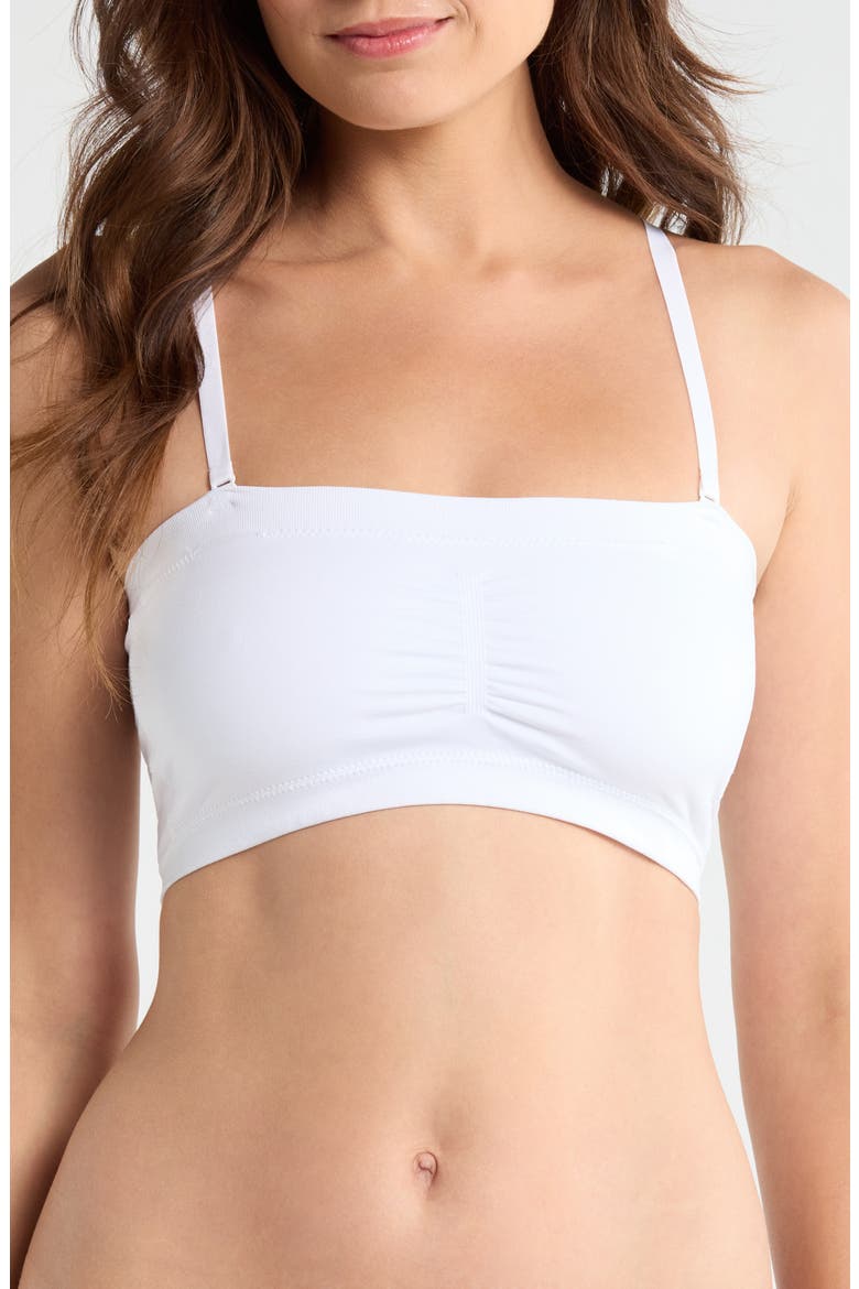 Seamless Bandeau Bra, Alternate, color, WHITE