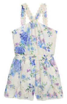 Kids' Floral Eyelet Romper