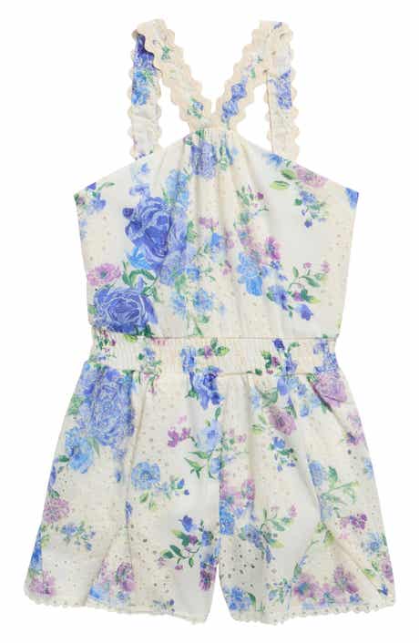 Kids' Floral Eyelet Romper