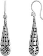 SAMUEL B. Sterling Silver Balinese Cone Drop Earrings