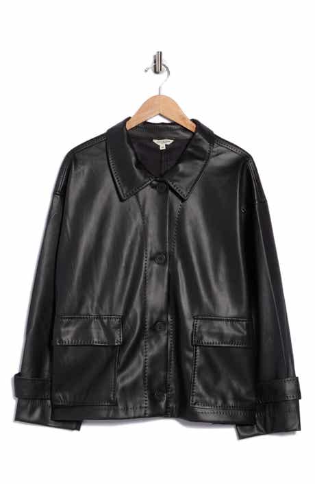 MAX STUDIO Faux Leather Jacket