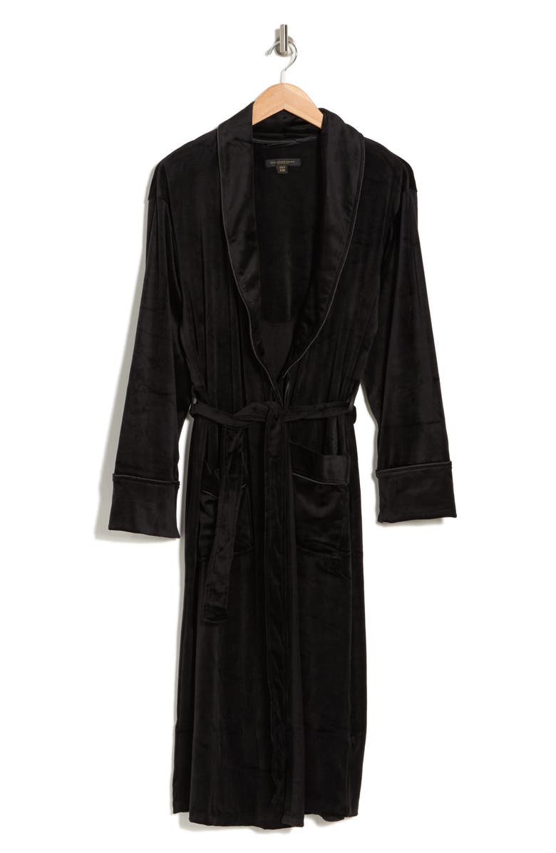 DKNY Long Velour Robe, Alternate, color,