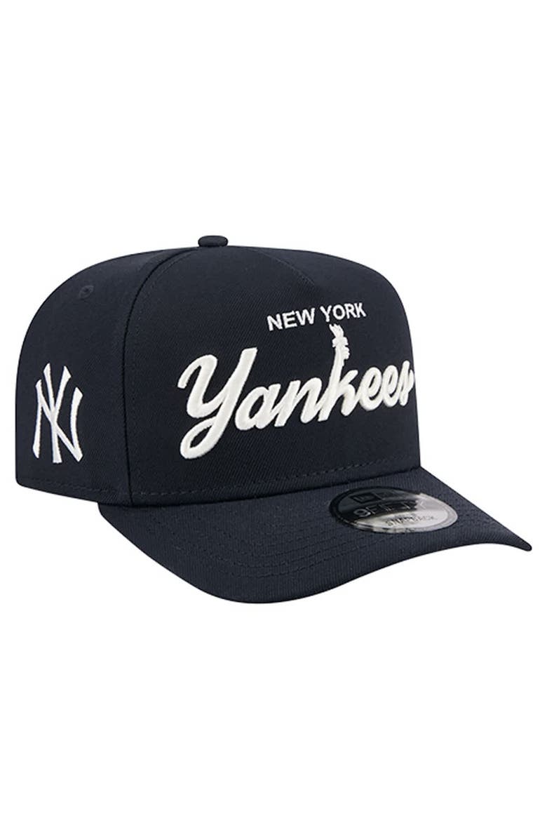 New Era Men's New Era Navy New York Yankees Local Play A-Frame 9FIFTY Snapback Hat, Main, color, Navy