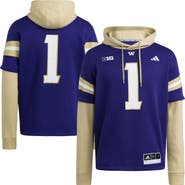 adidas Men's adidas Purple Washington Huskies Jersey Pullover Hoodie
