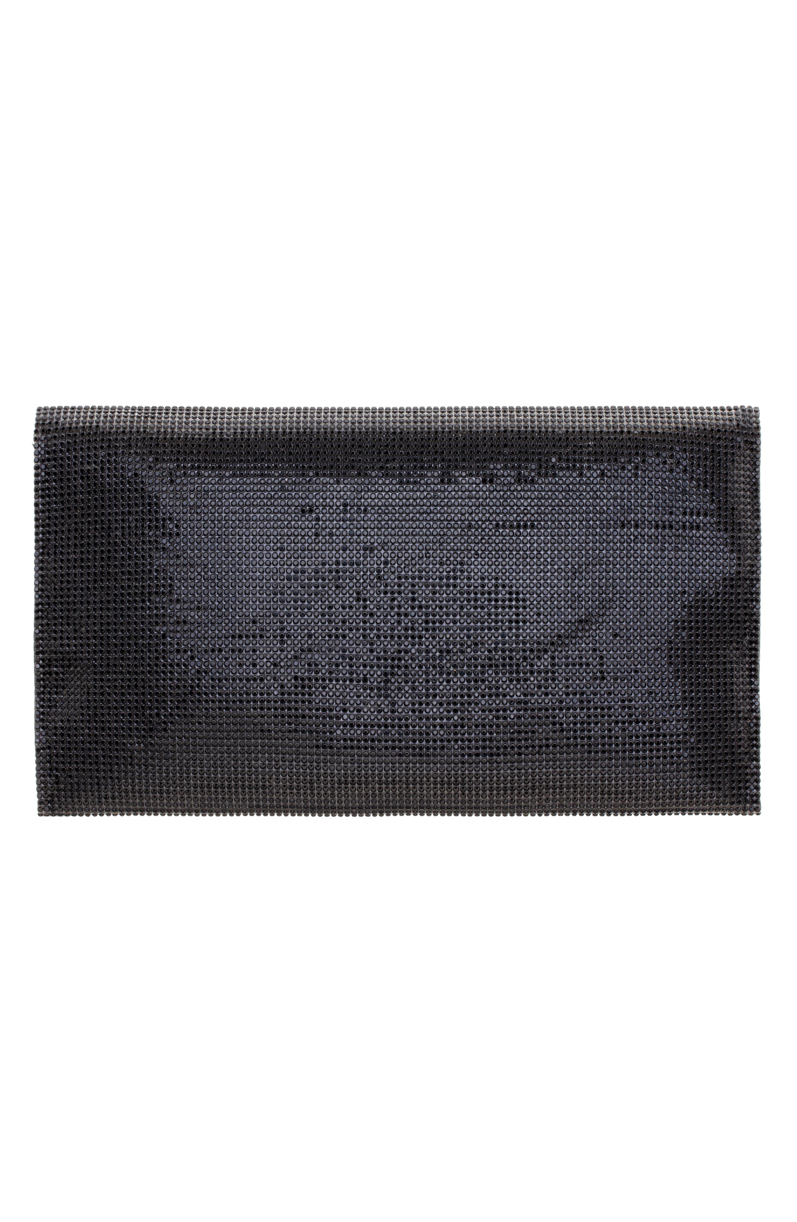 Nina Crystal Clutch, Alternate, color, Black