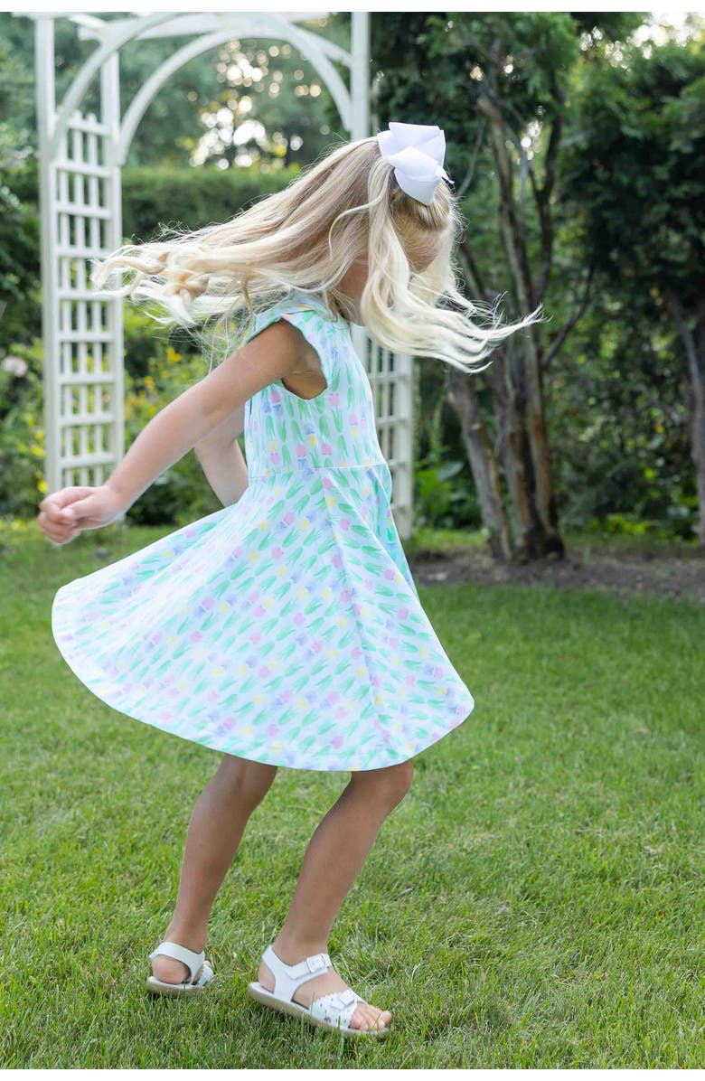 Florence Eiseman Printed Knit Tulip Twirl Dress, Alternate, color, Multi