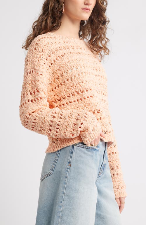 TREASURE & BOND TREASURE & BOND OPEN STITCH COTTON SWEATER 