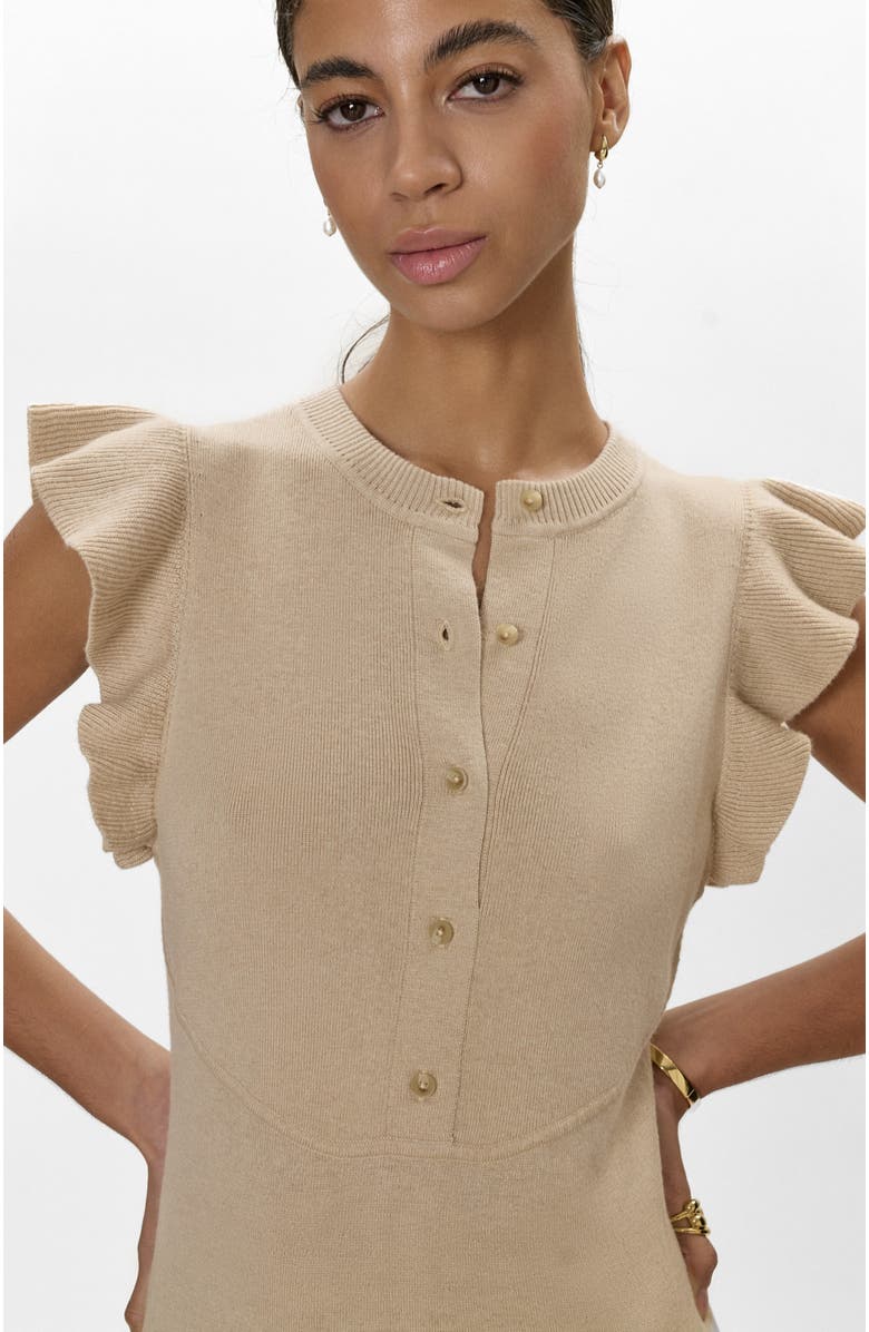 Rebecca Taylor Rhea Sweater Midi Dress, Alternate, color, Oatmeal