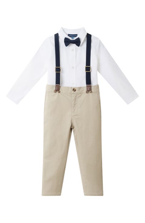 Kids' 4-Piece Dapper Suspender & Bow Tie Outfit Set (Toddler, Little Kid & Big Kid)
