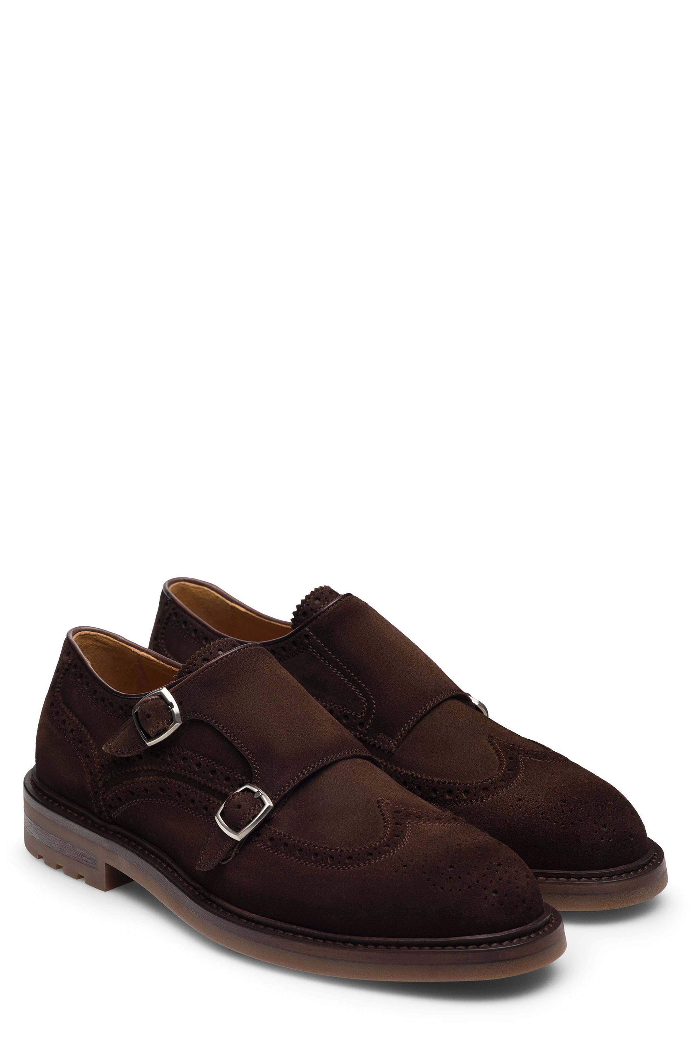 Magnanni Malachi Wingtip Double Monk Shoe, Main, color, 