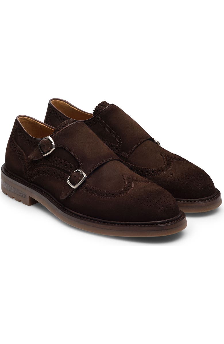 Magnanni Malachi Wingtip Double Monk Shoe, Main, color,