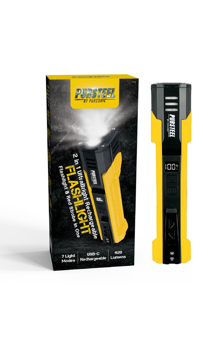 PURSONIC 2-in-1 UltraBright Flashlight & Red Strobe, Main, color, Multicolor