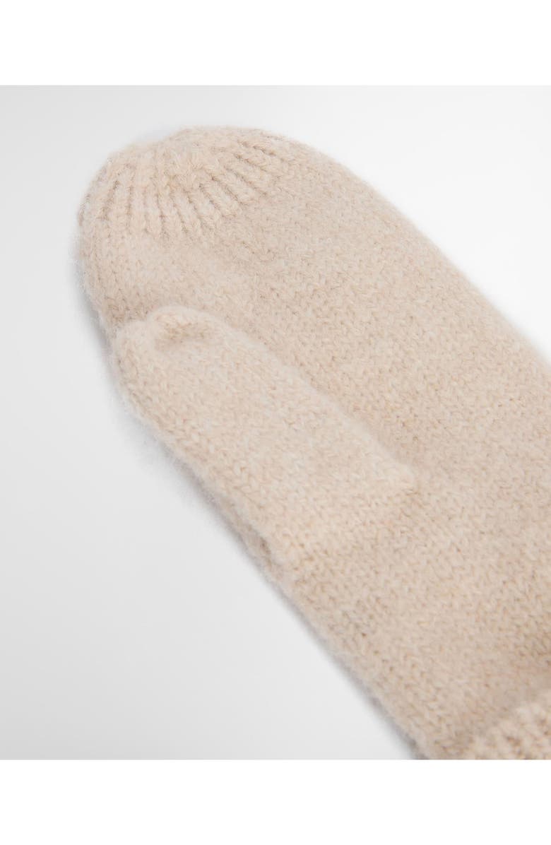 Barbour Elsdon Cable Knit Mittens, Alternate, color, Eggshell