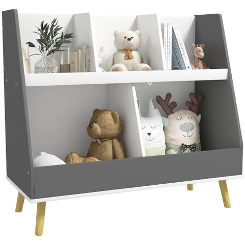 Kids Bookcase Toy Shelf with 5 Compartments