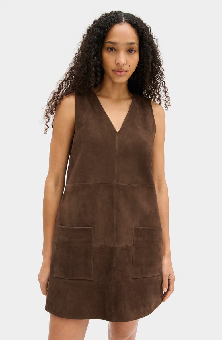 ALIGNE Piper Sleeveless Shift Dress, Alternate, color, Brown