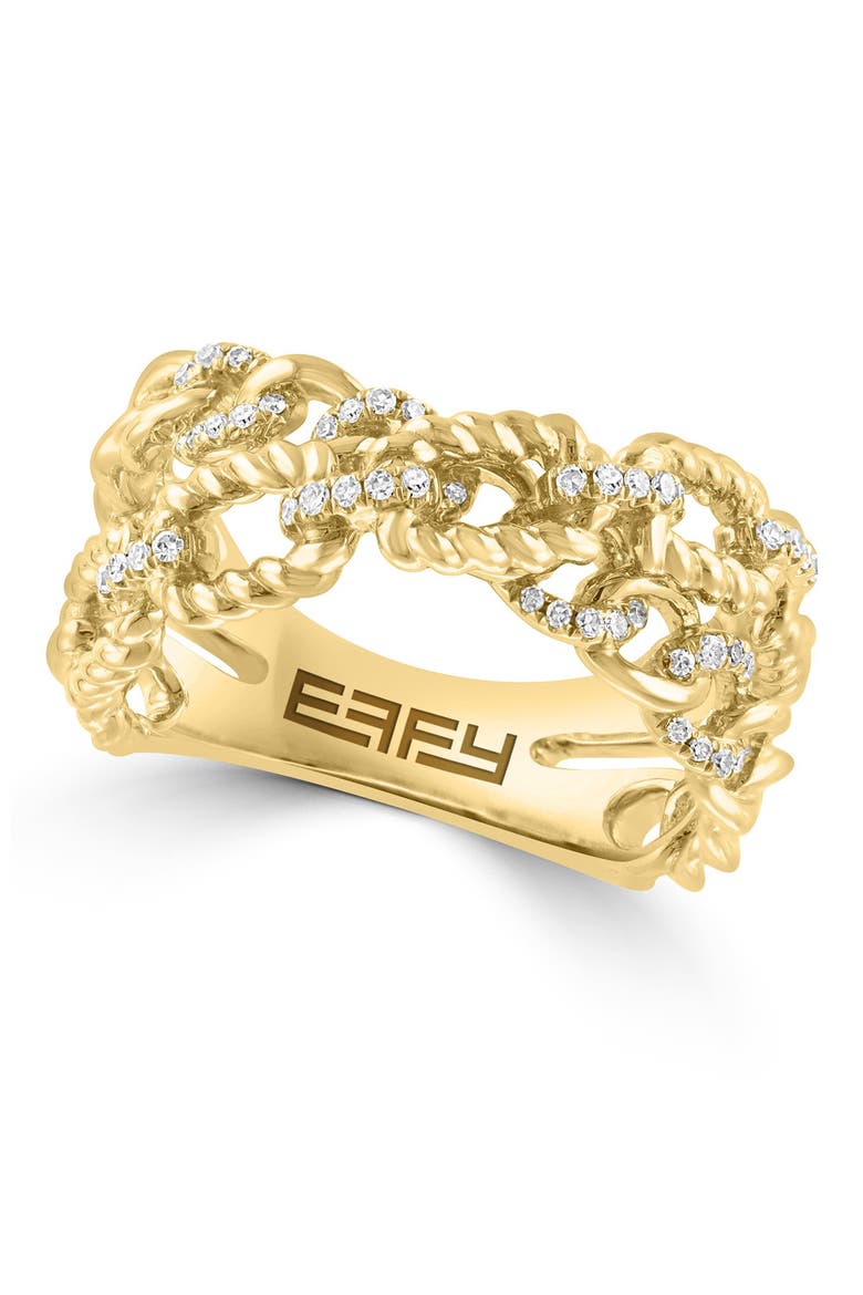 14K Yellow Gold Diamond Ring - 0.17 ctw, Alternate, color, YELLOW