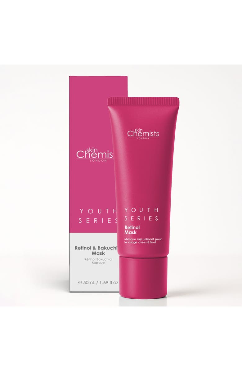 SKINCHEMISTS Youth Series Retinol & Bakuchiol Mask 50ml for Fine Lines & Wrinkles, Loss of Firmness, Main, color, White