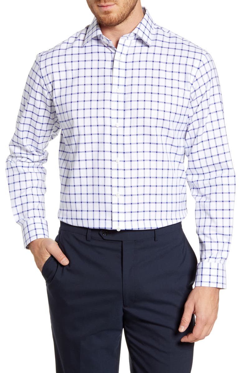 NORDSTROM MEN'S SHOP Traditional Fit Windowpane Dress Shirt, Main, color, 