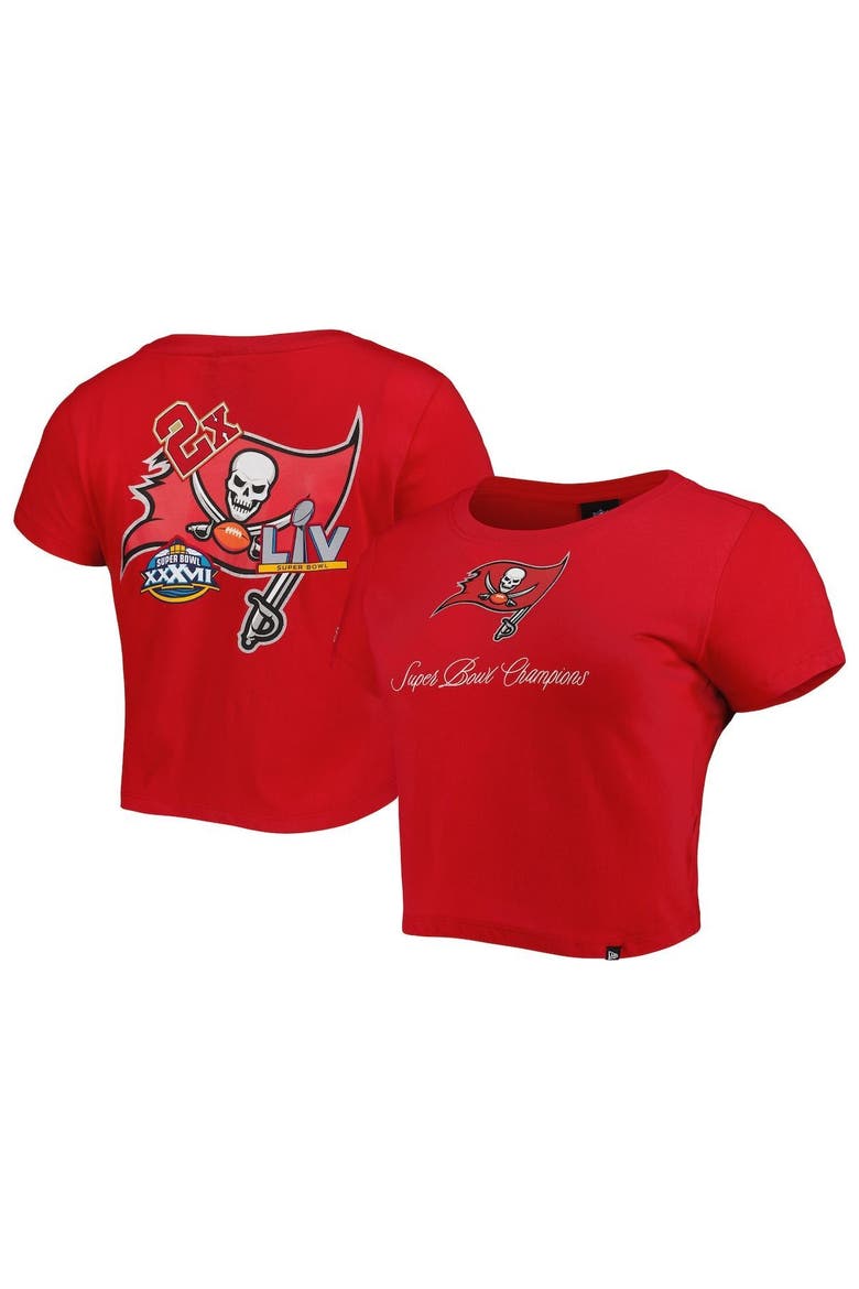 Women's New Era Red Tampa Bay Buccaneers Historic Champs T-Shirt, Main, color, Red