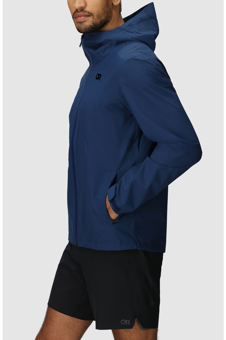Stratoburst Packable Rain Jacket, Alternate, color, SOLID CENOTE