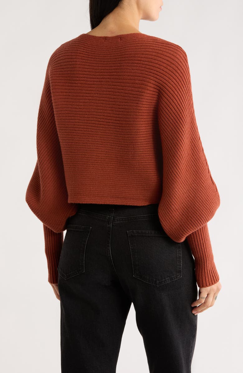 Love Token Franklin Batwing Crop Sweater, Alternate, color, Brick