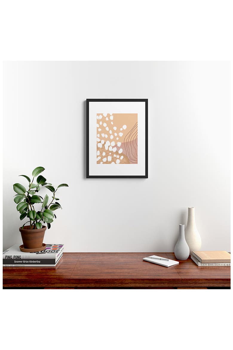 Modern Abstract Framed Art Print, Alternate, color, BLACK FRAME