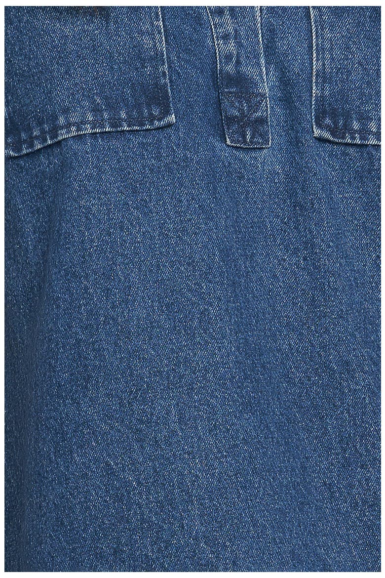 Short Sleeve Denim Minidress, Alternate, color, MEDIUM INDIGO