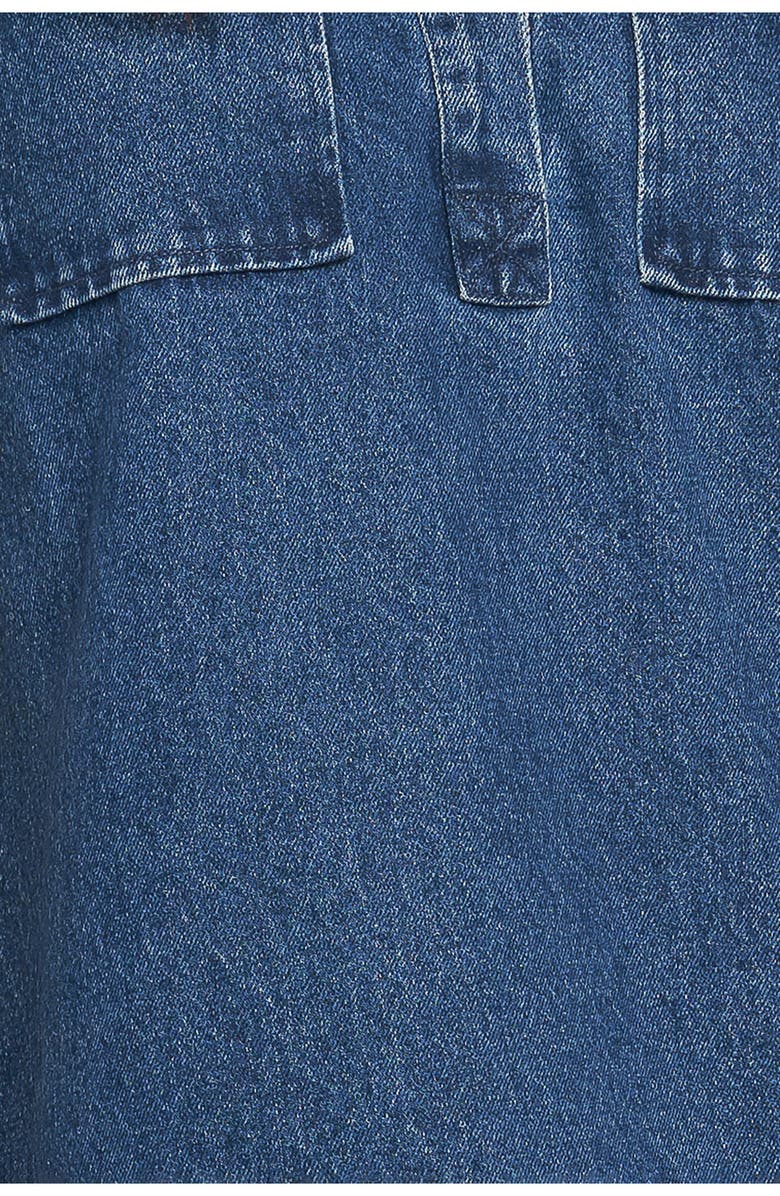 FLYING TOMATO Short Sleeve Denim Minidress, Alternate, color, Medium Indigo